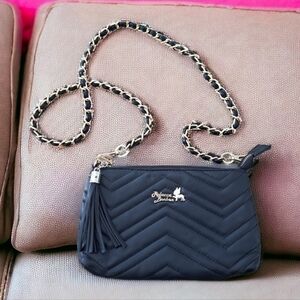 Rebecca Bonbon small dress black purse gold hardware shoulder bag designin Japon